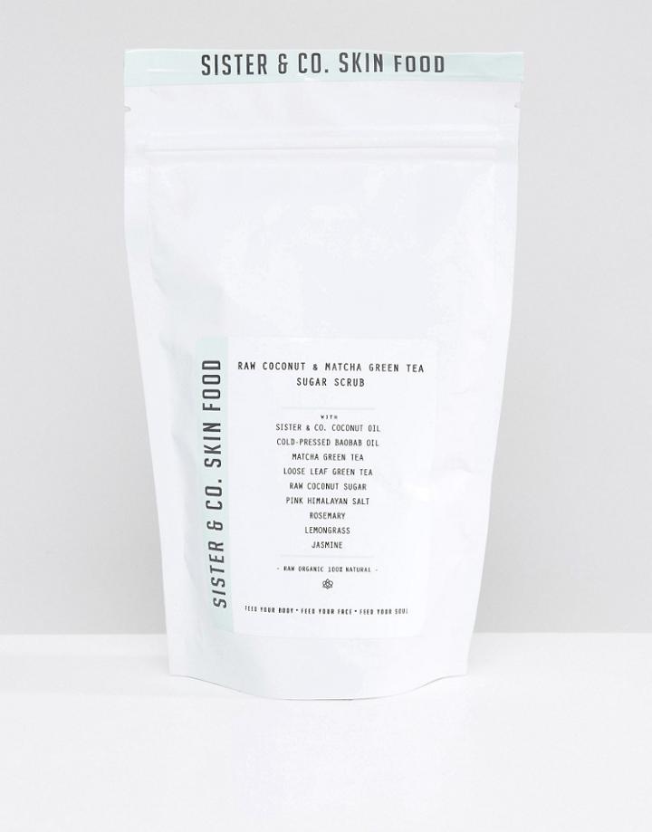 Sister & Co Raw Coconut & Matcha Green Tea Sugar Scrub 300g - Clear