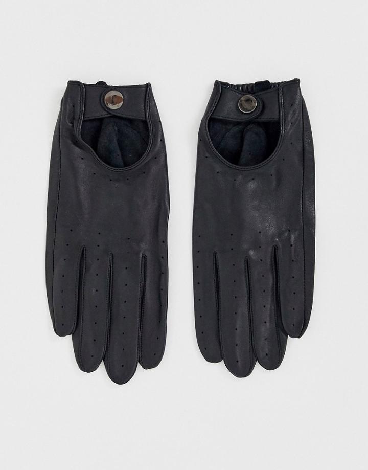 Barneys Original Touchscreen Driving Gloves In Black