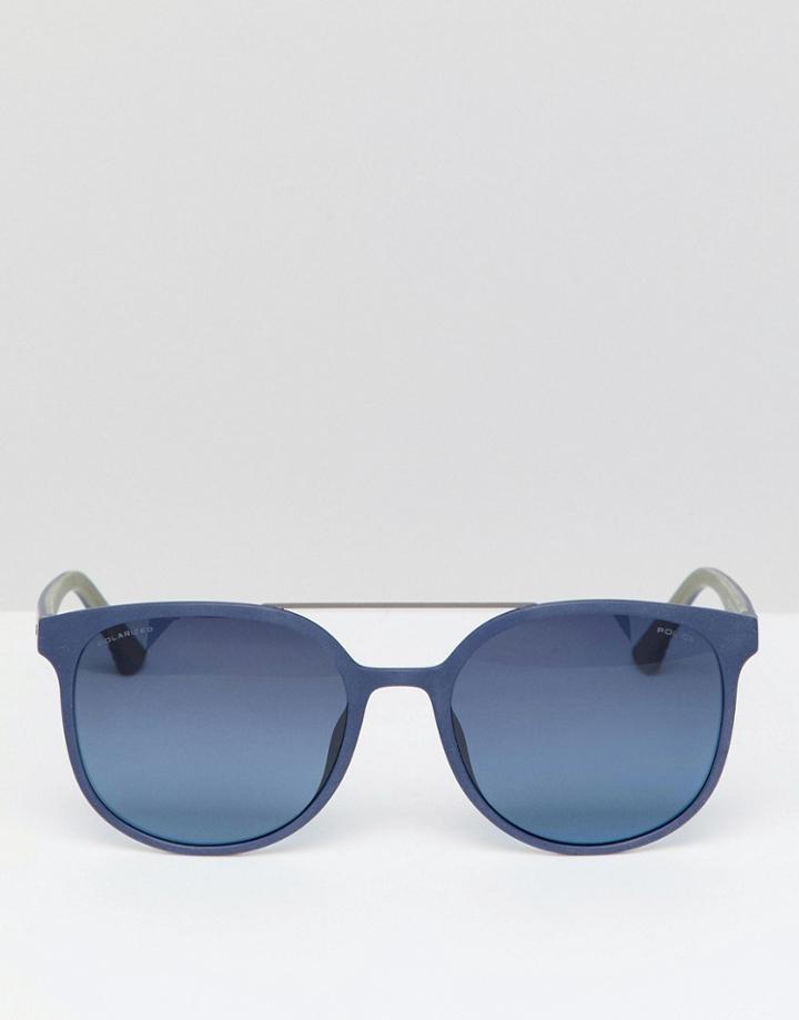 Police Square Sunglasses In Blue - Blue