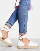 Truffle Collection Two Part Espadrille Sandals In White