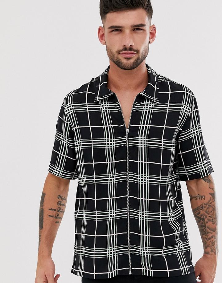 River Island Shirt With Neon Check Print