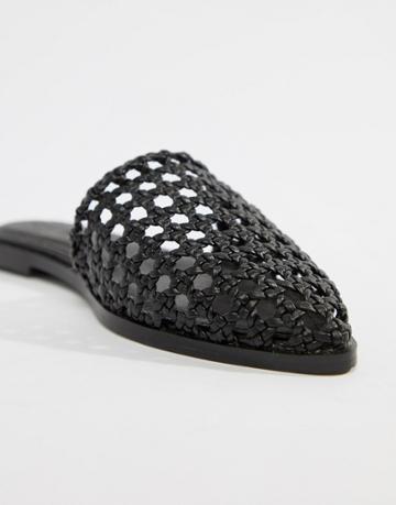 Asos Design Maya Woven Mules - Black