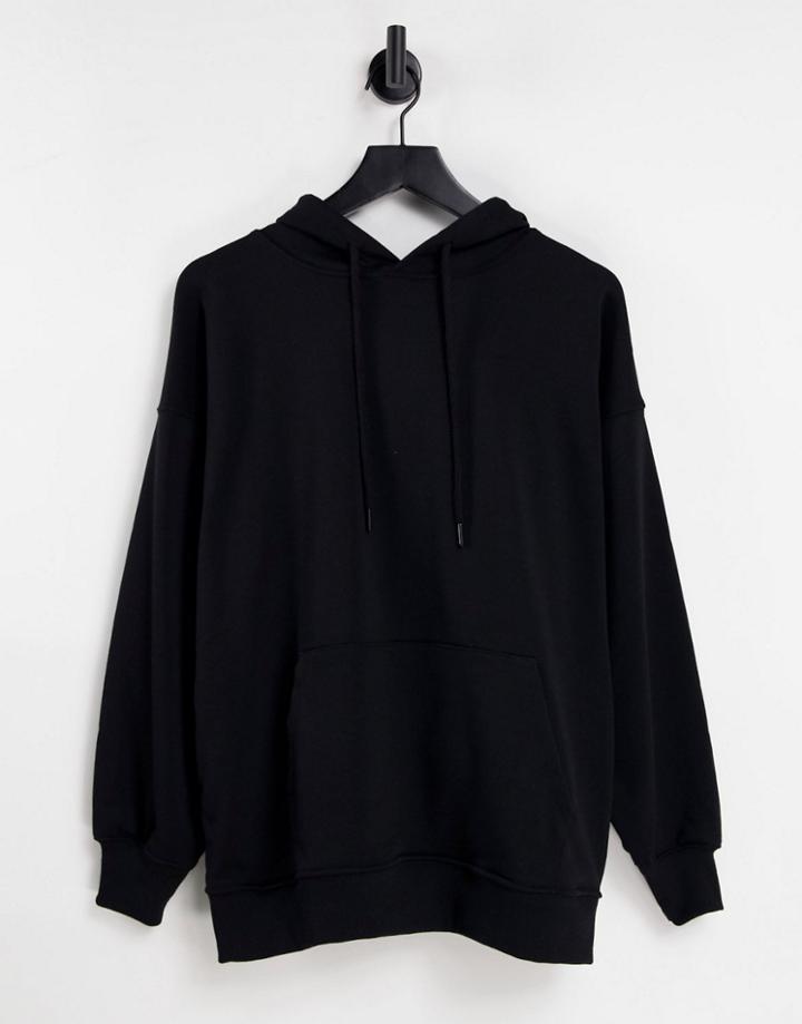 Stradivarius Oversized Hoodie In Black