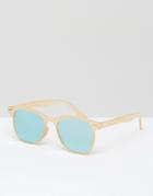 7x Half D Frame Sunglasses - Beige