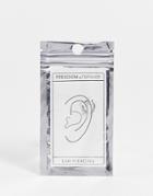 Topshop Round Barbell Single Twist End Earring In Silver
