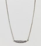 Designb Leaf Pendant Necklace In Silver Exclusive To Asos - Silver