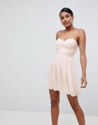 Tfnc Bandeau Skater Dress - Beige