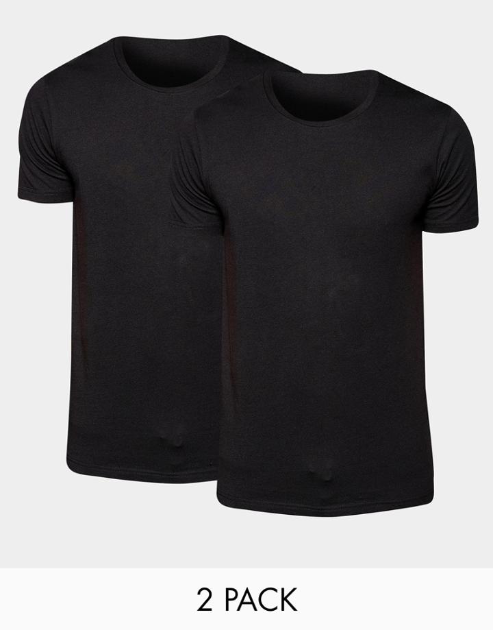 Levi's Crew Neck T-shirt In 2 Pack - Black