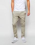 Asos Super Skinny Chinos In Light Green - Aluminium