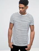 Esprit Classic Crew Neck Breton T-shirt - White