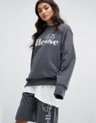 Ellesse Oversized Sweatshirt With Tonal Logo Co-ord - Gray