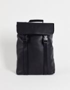 Smith & Canova Double Clip Backpack In Black