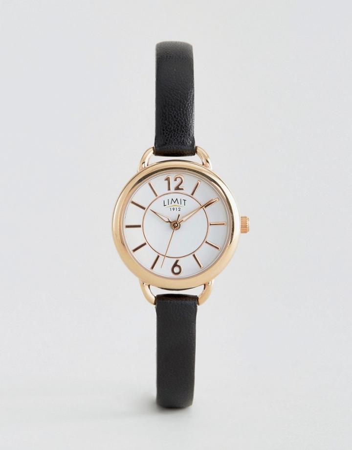 Limit Black Leather Watch 6214.37 (61) - Black