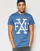Friend Or Faux T-shirt Large Logo Print - Blue