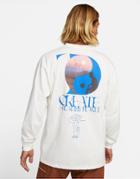 Nike Revival M2z Graphic Back Print Long Sleeve T-shirt In Cream-white