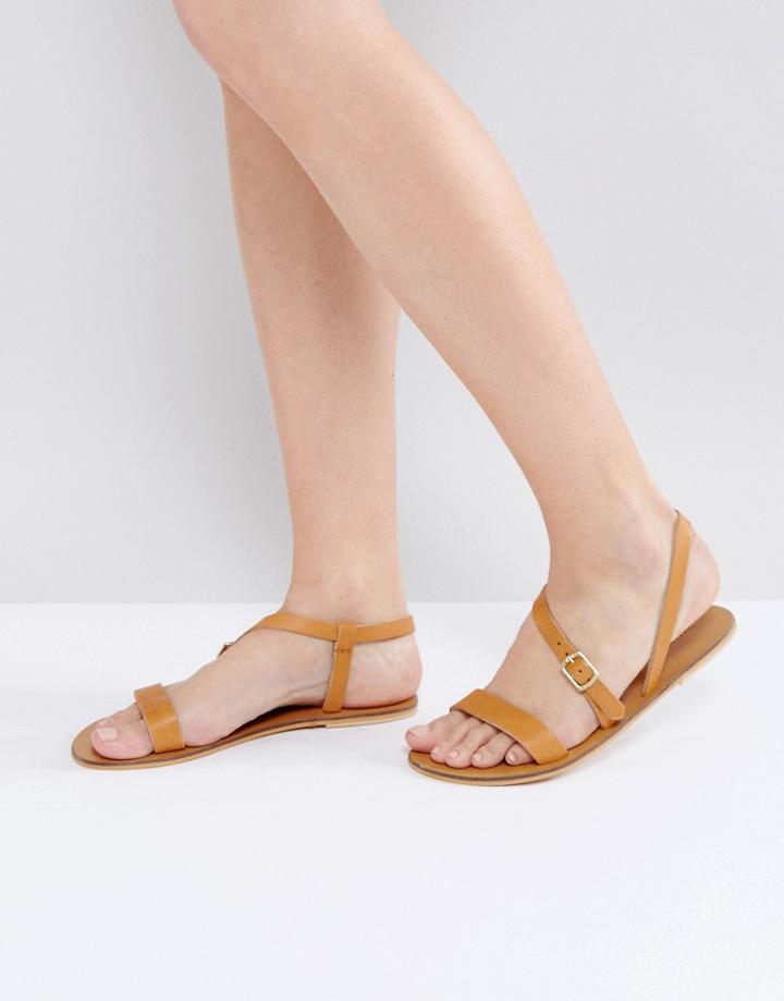 Warehouse Asymetric Strappy Sandal - Tan