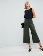 Asos Tailored Patch Pocket Culotte - Green