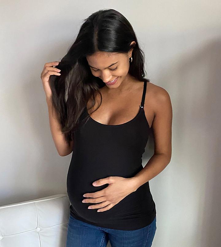New Look Maternity Nursing Tank Top In Black
