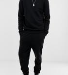 Asos Design Tall Drop Crotch Sweatpants In Black - Black
