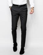 Asos Slim Suit Pants In Tonic - Black