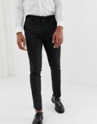 New Look Smart Skinny Pants In Charcoal - Black