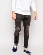 Brave Soul Charcoal Skinny Jeans - Gray