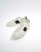 Good For Nothing Sneakers In White With Black Stripe - White