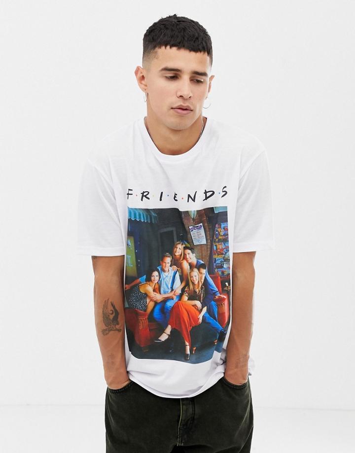 Asos Design Friends Relaxed T-shirt - White