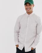 Lacoste Check Pocket Long Sleeve Shirt-white
