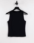 Asos Design High Neck Vest In Black