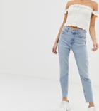 Bershka Straight Leg Jeans In Light Blue - Blue