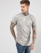 Religion T-shirt With Texture And Logo - Gray