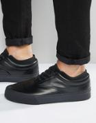 Asos Lace Up Sneakers In Black With Neoprene Lining - Black
