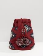 Hat Attack Knit Slouchy Bag - Red