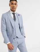 Gianni Feraud Wedding Linen Slim Fit Suit Jacket-blues