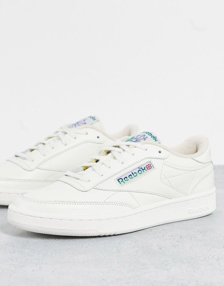 Reebok Club C 85 Vintage Sneakers In Chalk With Terry-white
