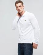 Lyle & Scott Long Sleeve Logo Polo Shirt White - White