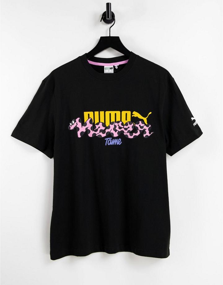 Puma X Aka Boku Chest Logo T-shirt In Black