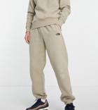 The North Face Oversized Essential Sweatpants In Beige Exclusive At Asos-brown