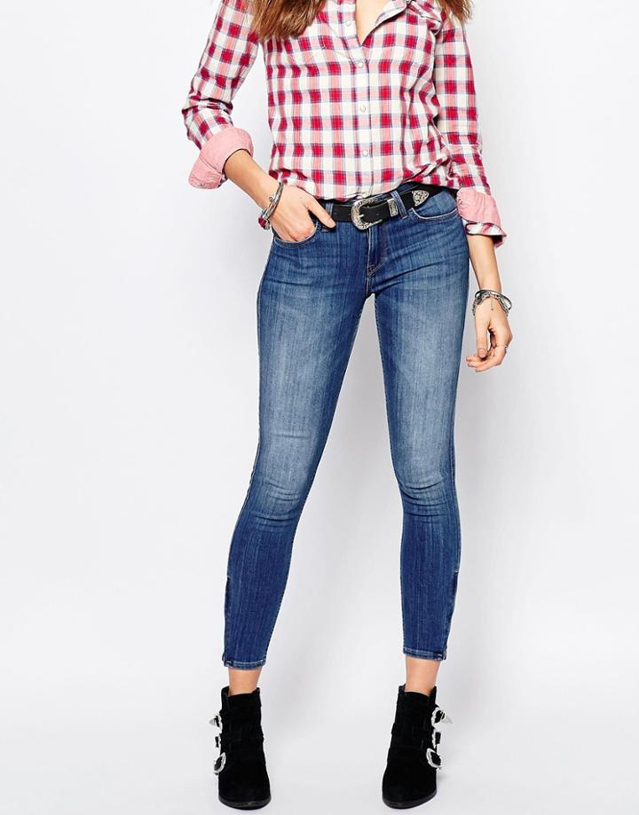 Lee Scarlett Cropped Skinny Jean - Blue