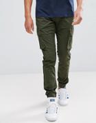 Only & Sons Cargo Pants With Cuffed Hem - Green