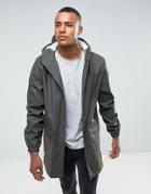 D-struct Mid Length Water-resistant Jacket With Hood - Green