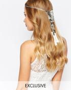 Olivia The Wolf Crystal Silver Gold Halo Headband - Crystal