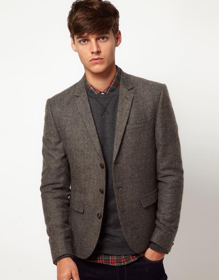 Asos Slim Fit Tweed Blazer