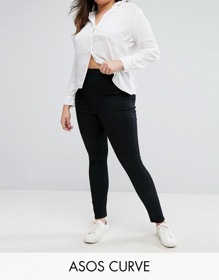 Asos Curve Pull On Jegging - Black