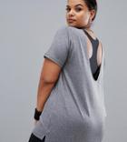 Asos 4505 Curve Scoop Back T-shirt - Black