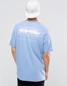 Asos Oversized T-shirt In Pastel Blue With New York Back Print - Blue