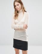 Gestuz Pipa Roll Neck Top - Pastel Rose Tan