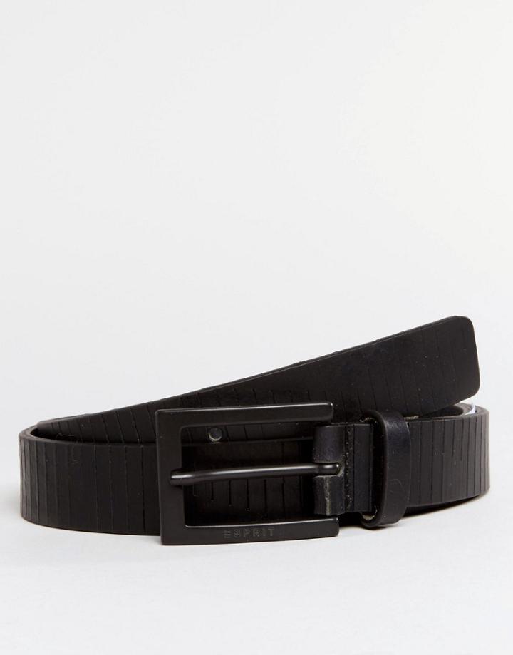 Esprit Belt Slim Leather - Black