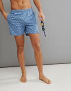 Adidas Swim Shorts In Gray Print Cv5125 - Gray